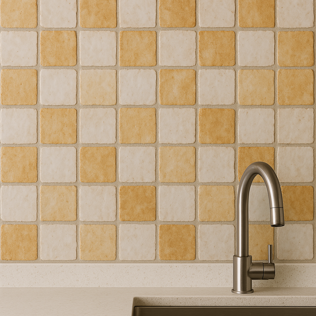 Artisan style kitchen backsplash