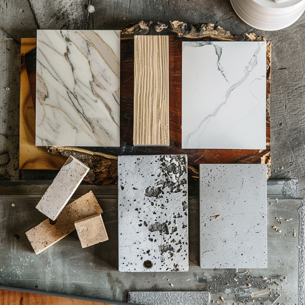 inexpensive diy countertop material samples